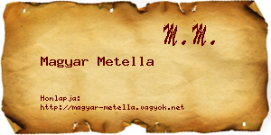 Magyar Metella névjegykártya