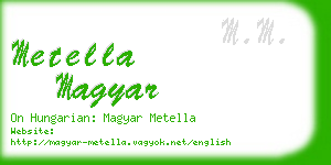 metella magyar business card